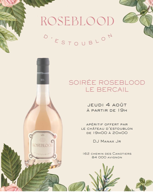 Jeudi 4 août 2022 : soirée Rosé Roseblood au Bar à Tapas !